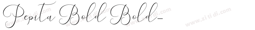 Pepita Bold Bold字体转换